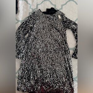 Glamorous Black and Silver Sequin Mini Dress
